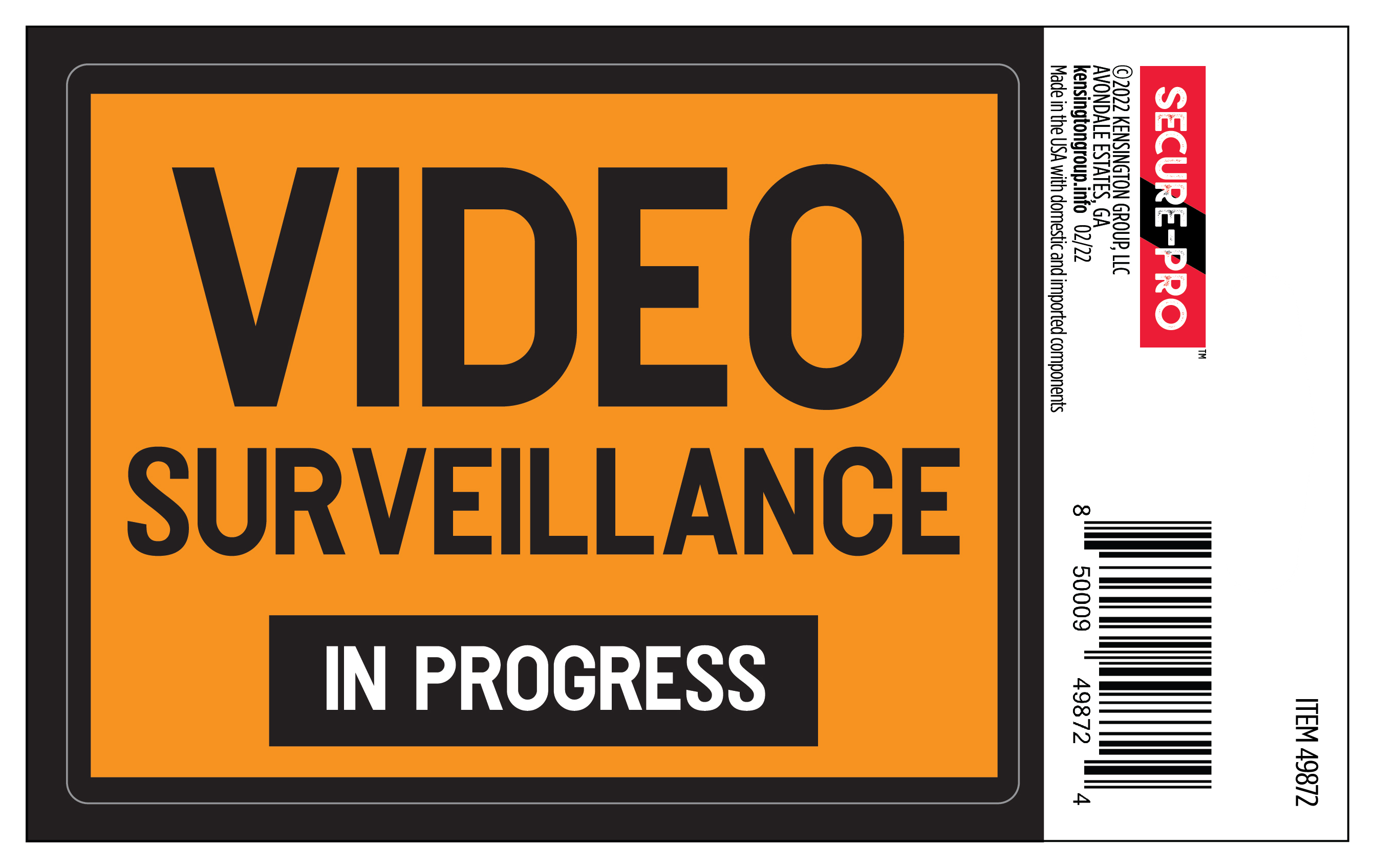 SecurePro Video Surveillance in Progress Sticker Bass Pro Shops